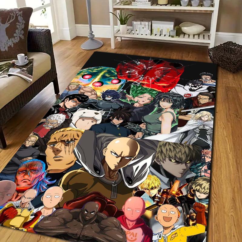 One Punch Man Saitama Cartoon Anime Printed Carpet Flannel Yoga Mat Living Room Bedroom Decoration Non slip Toilet Entrance rug