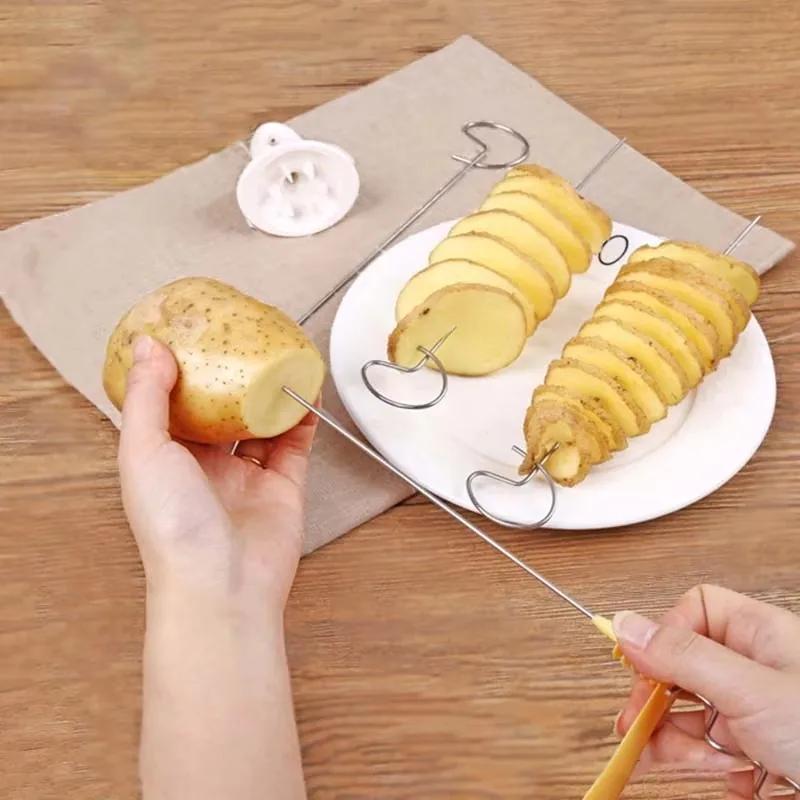Virvelvind Potatisspiral Skärare Potatistorntillverkningsmaskin Grönsaksskärare Kreativa Grönsaksverktyg Kökstillbehör Gadgets