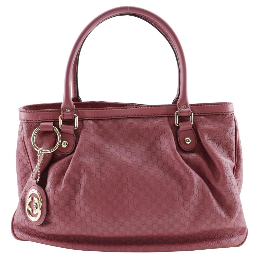 

GUCCI Sukey Tote Bag 296835 Micro Gucci Shima Micro Guccisima pink Sima leather Women Used