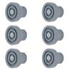 6pcs Cane Tip Professional Portable Rubber Replacement Tip Accessory for 4 Legged Crutch 0.6 Inch