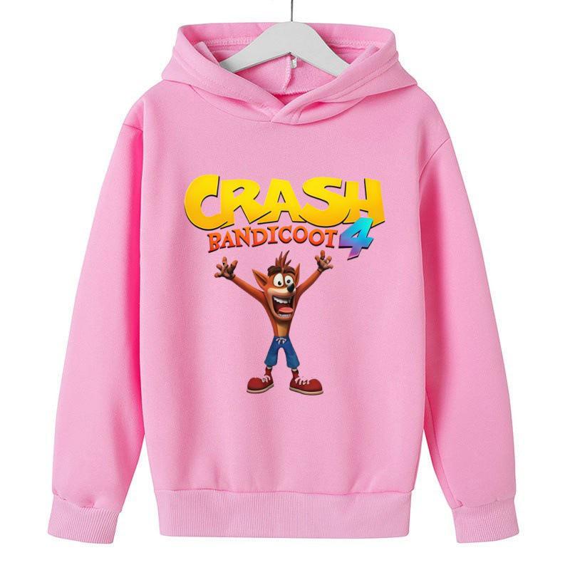 Trendy Unisex Cartoon Print Retro Game Style Hoodie for Kids 120 cm