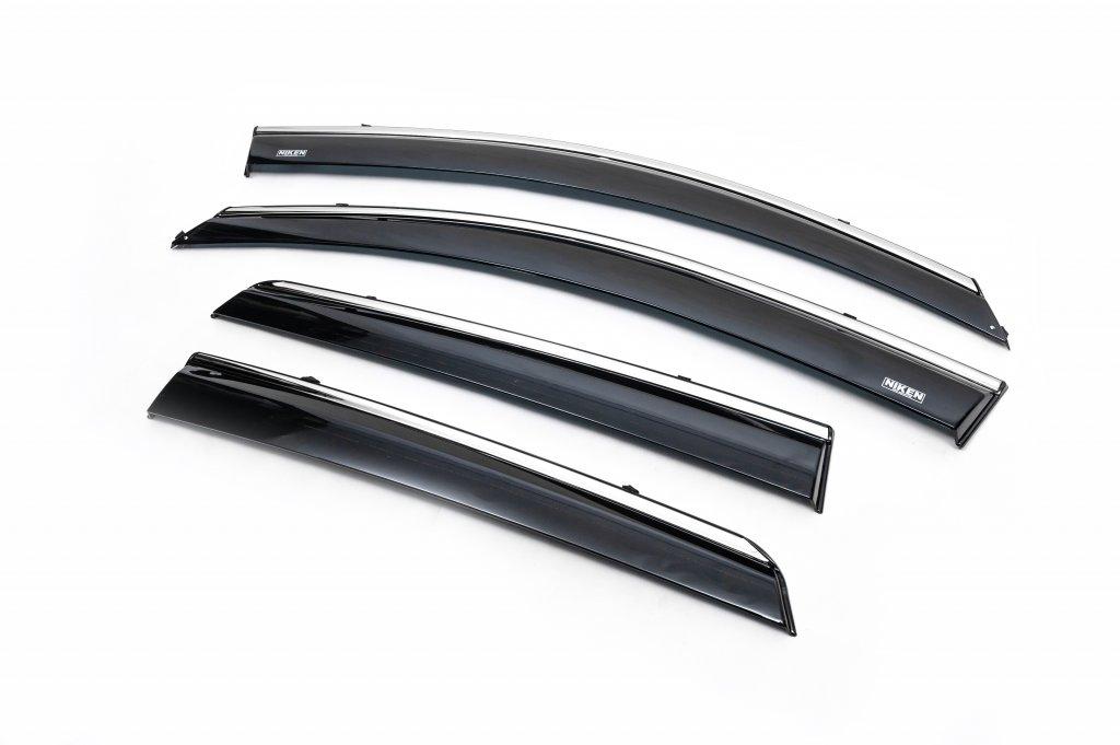 Parabrezza con cromo (4 pezzi, Niken) perNissan Qashqai 2010-2014