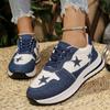 Fashion Fashion Star Decor Platform Sneakers for Women Blue Denim Breathable Sports Shoes Woman Autumn 2025 Thick Sole Running Sneakers