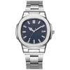 2026 Men's Quartz Watch: Steel Band, Square Calendar, Cross-Border Hot Fashion.