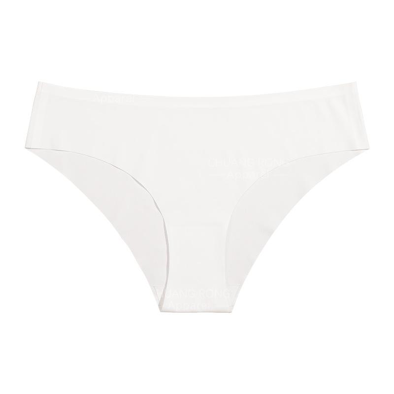 

European and American seamless creased briefs, women s pure cotton crotch large size low waist ice silk sports quick-drying underwear XL білий