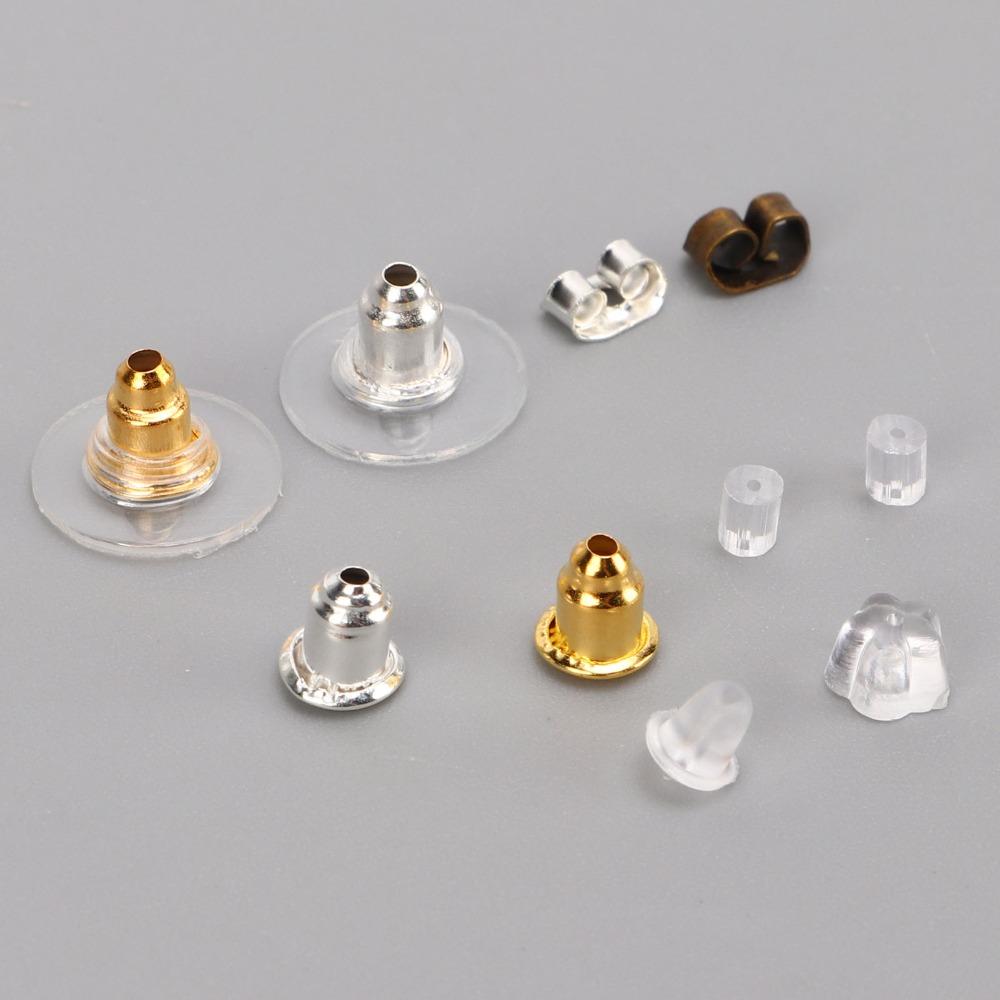 1040PCS Lightweight Silicone Earring Backs Metal Earring Backs Replacements  Jewelry Making