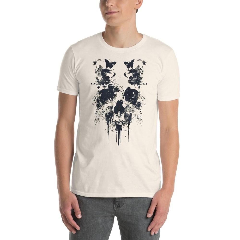 Floral Skull T-Shirt – Unisex Gothic Nature Graphic Tee – Perfect Natural Tee #3 Unisex T-Shirt XXXL