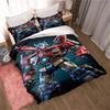 "3D Mobile Suit Gundam" anime-themed comfortable bedding set, including duvet cover, pillowcases, and children's set.