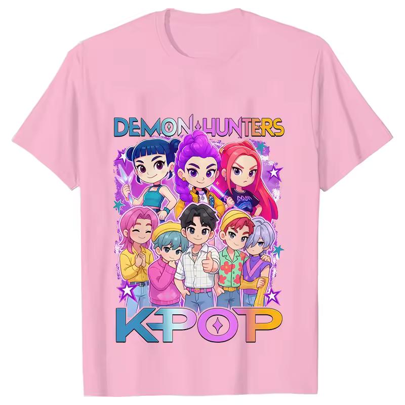 Dame T-skjorte Klær Kpop Demon Hunter HuntrX Grafiske Topper Dame T-skjorte Mote Koreansk Casual Harajuku Kortermet T-skjorte