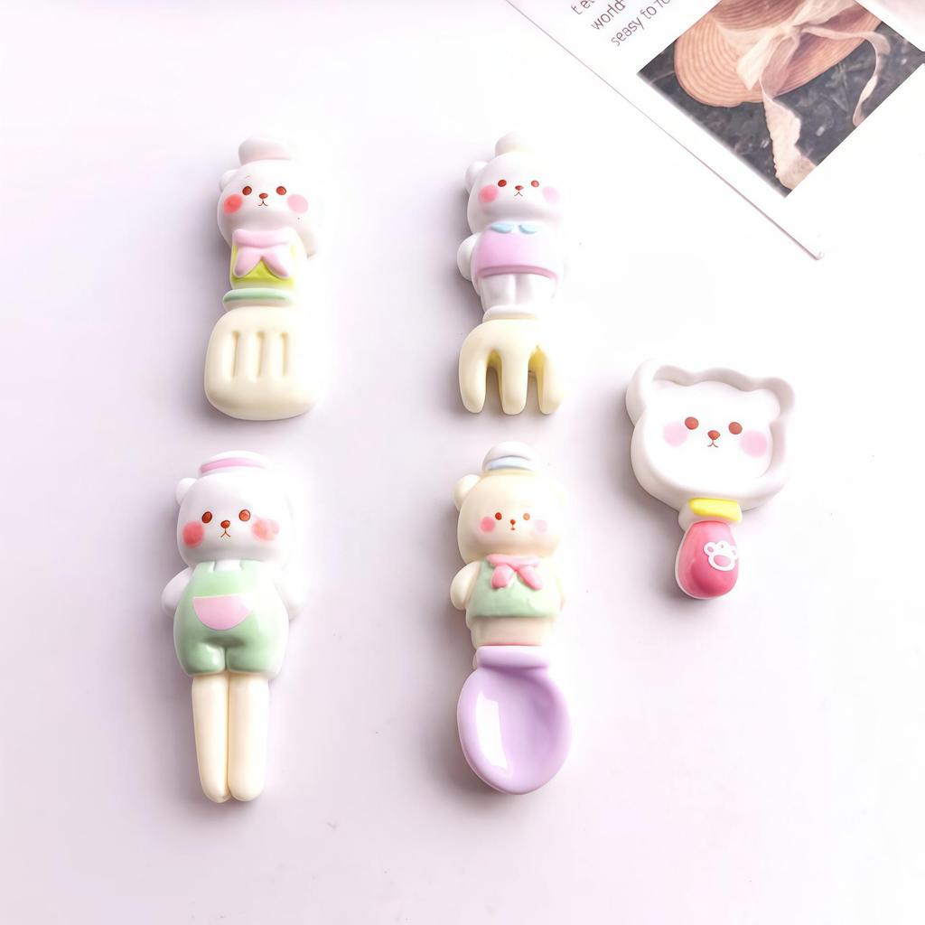 Handmade Cartoon Animal Tableware DIY Resin Ornament Pack