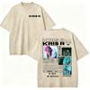 Vintage Washed Rapper Kris R Tshirts Men Women Clothing High Street Fashion Trend T Shirt High Quality Cotton Oversized Tshirt