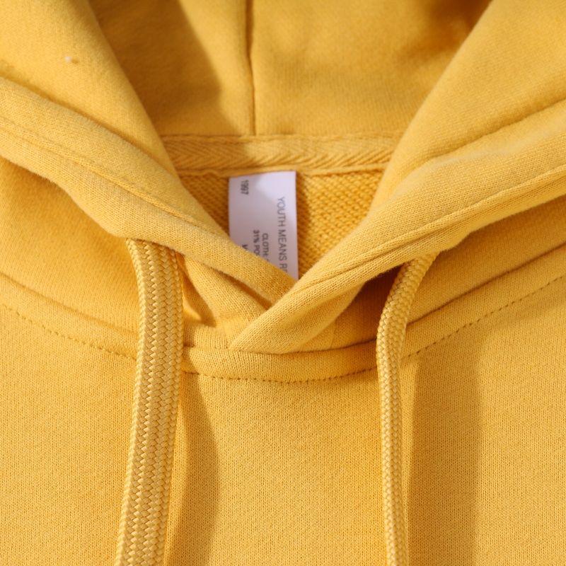 Bluza z bawełny szczotkowanej z pętelką 370g, Logo na zamówienie, Styl amerykański, Luźny krój, Długi rękaw, Wyprzedaż jesienno-zimowa.