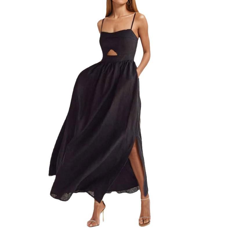 Women's Clothing, New Spring Models In Europe and America, Fashionable Temperament, Suspender High-waisted French Slim-fit Dress