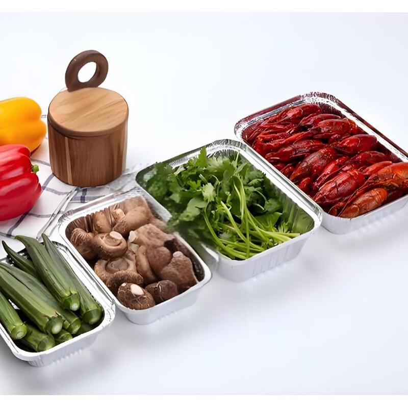 Handun Thickened Rectangular Aluminum Foil Containers with Lids