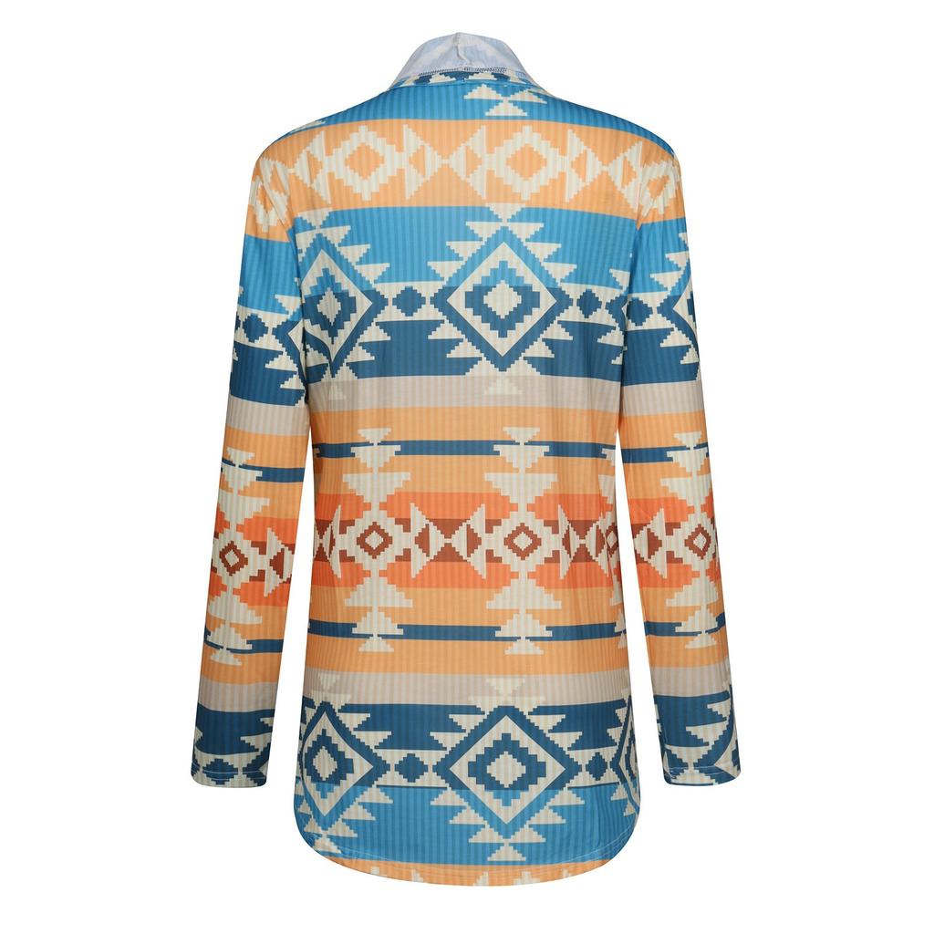 Winter Fashion Women's Tribe Folk-Custom Printing Casual Long-sleeved Cardigan