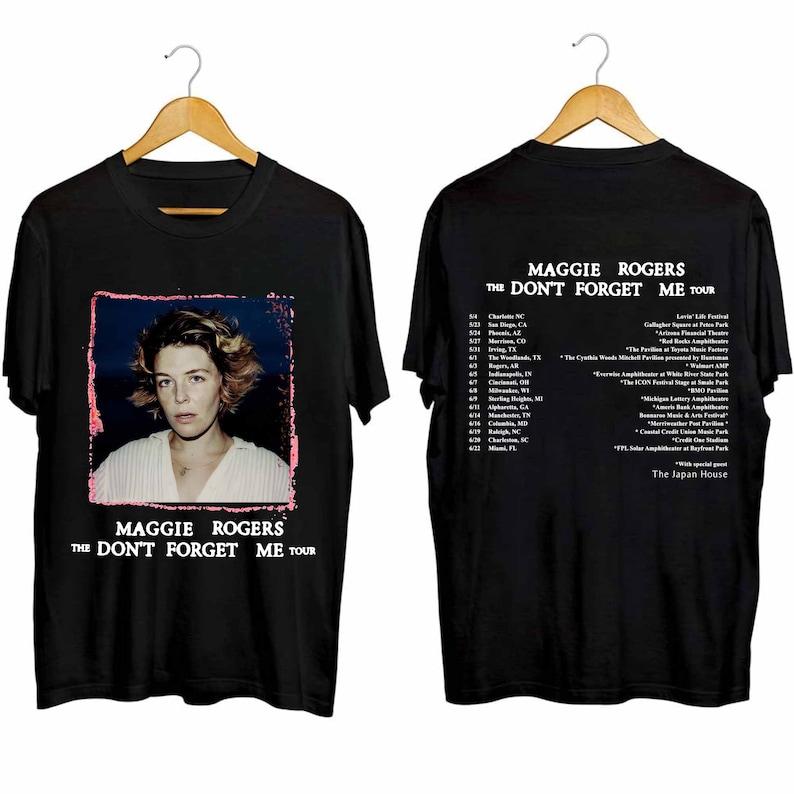 

Футболка из плотного хлопка 300GSM, рубашка Maggie Rogers The Don t Forget Me Tour, рубашка фаната Maggie Rogers, концертная рубашка Don t Forget Me