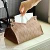Geometrisk Tekstur Servietæske Stue Sofabord Serviet Cover Simpel Let Luksus Toiletpapiræske Husholdnings Opbevaringsboks