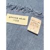 Used 23ku x ASAUCE MELER Belgian Linen Stole, Blue, 100% Linen, Unused, Stored Item