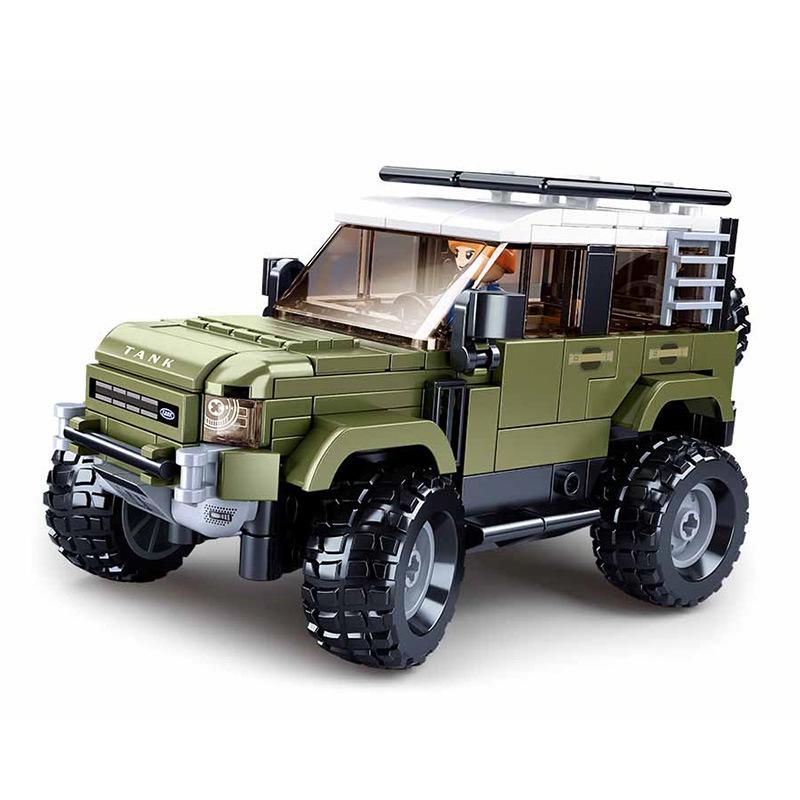 Sluban 317Pcs Hardline Off-Road Vehicle Model Blocks Suv Tank Urban Figures Construction Blocks Educational Toy Sets For Kids