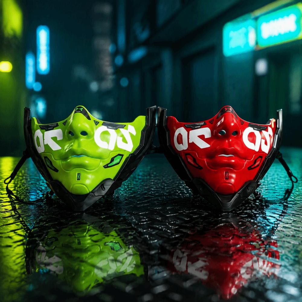 Mechanical Face Cyberpunk Mechanical Face Mask Decorative Design Cyberpunk Style Futuristic Mask Robot Style Futuristic Sci Fi