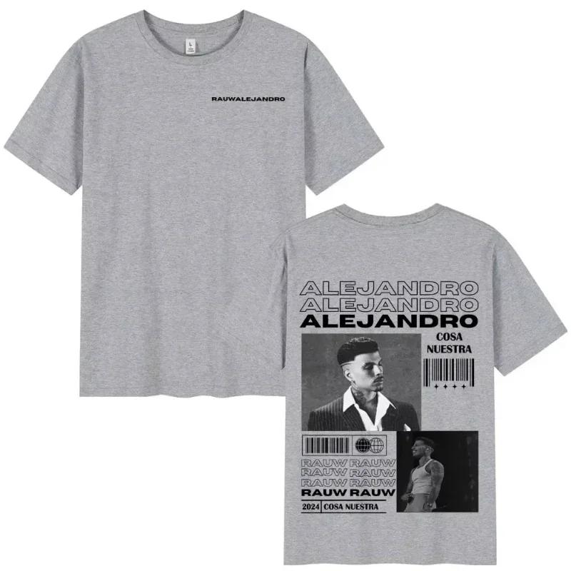 Singer Rauw Alejandro Cosa Nuestra Tshirt Unisexs Wounisex Vintage Fashion Short Sleeve Tshirt Casual Oversized Tshirts