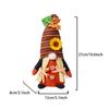 10.6/11.8inch Fall Gnomes Plush Decoration Orange Thanksgiving Gnome Elf Dwarf Figurine With Faux Straw Beard Banner And Pumpkin