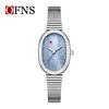 OFNS Luxury Women's Watch: Mother-of-Pearl Dial, Quartz, Diamond Accents, Waterproof, Elegant Office Accessory.