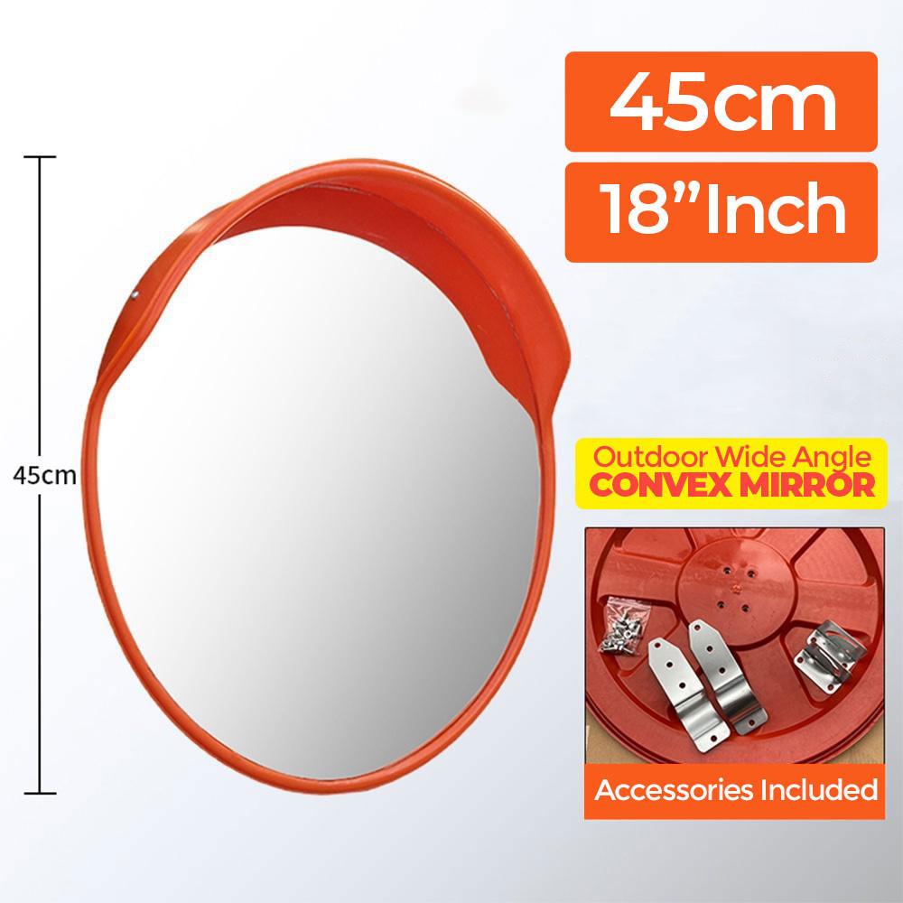 

45/60/80/100CM Outdoor Traffic Road Safety Wide Angle Polycarbonate Corner Turn Mirror Convex Mirror 45 CM