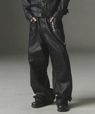 NOT4NERD Coated Curved Pants - Black