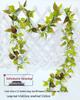 Artificial Red Maple Leaves Pothos Vine: Wall or Ceiling Hanging, Climbing Decorative Greenery