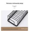 Punch-Free Wall-Mounted Black Bathroom Storage Shelf for Cosmetics