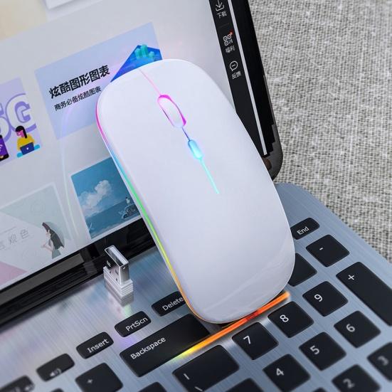 2,4G Wireless Bluetooth-kompatibel LED Mäuse USB Ergonomische Gaming Maus für Laptop Computer