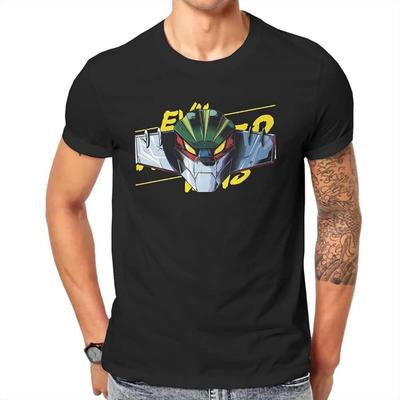 Men's Mechas 02 Steel Jeeg Robot Teearrival Graphic Men Fashion Summer Tops Cotton Harajuku T-Shirts Black