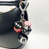 Creative Black Polyhedral Dice Billiard Keychain Pendant – Small Gift & Bag Decoration
