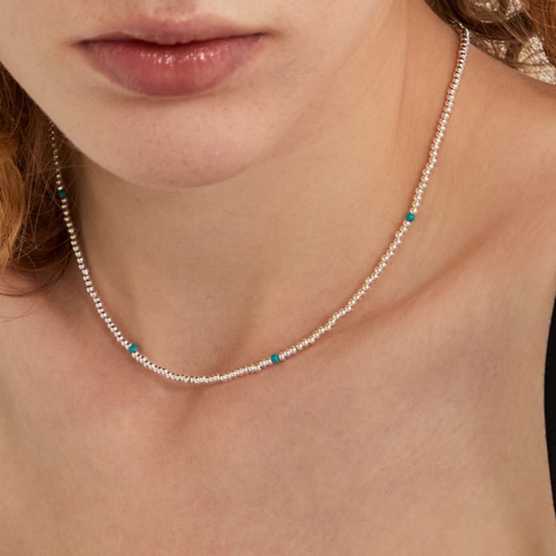 LUNNE Silver 925 Breeze Turquoise Point Necklace #LSN71