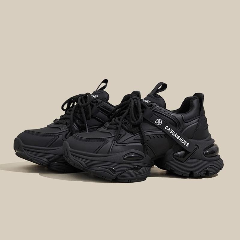 Platform Dad Shoes Women's Spring New Retro Fashion Versatile Small Height Increase Sports and Leisure Single Shoes Trend