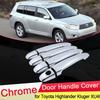 For Toyota Highlander Kluger 2008 2009 2010 2011 2012 2013 XU40 Chrome Door Handle Cover Trim Catch Car Cap Stickers Accessories