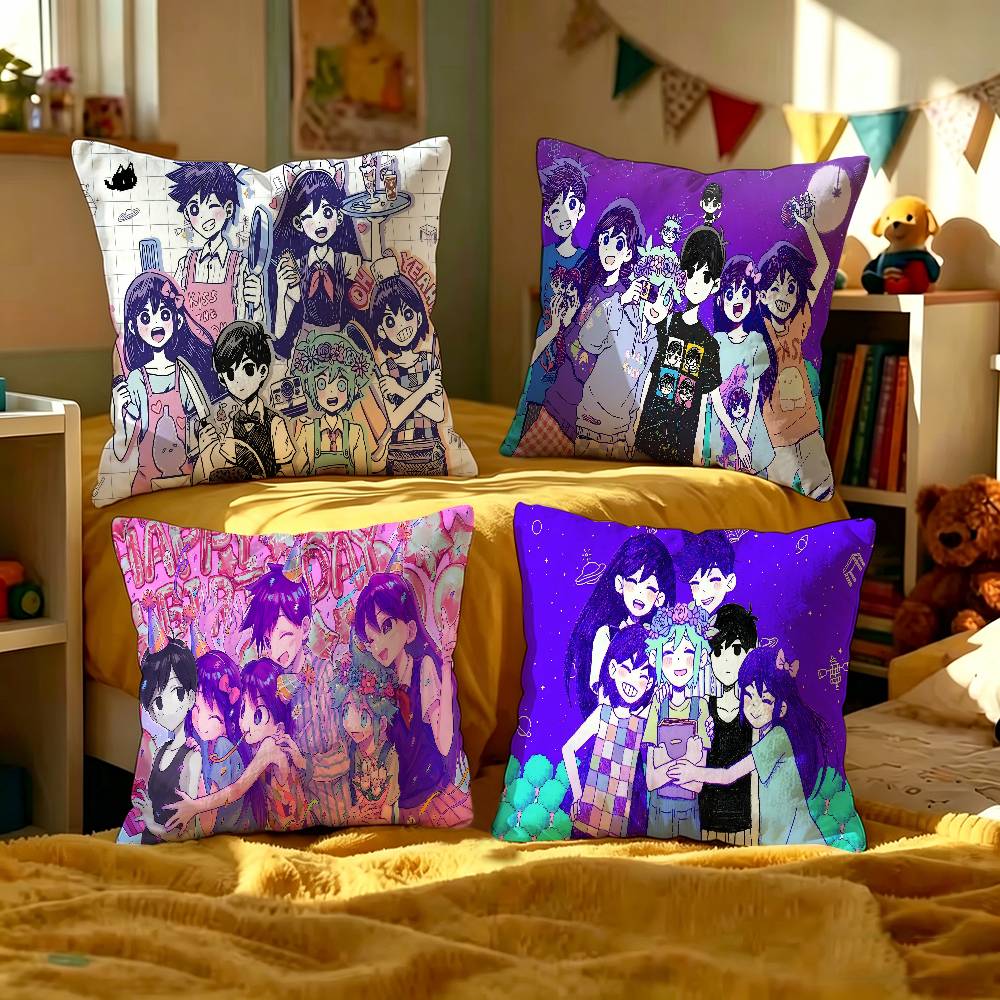 Cute Cartoon Omori Game Pillow Cushion Cover Pillowcase Living Room Sofa Home Decor
