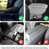 1PC Universal Ultra-fine Fiber Leather Car Armrest Cover Pad - Soft, Durable, Spacious, with 2 Storage Pockets