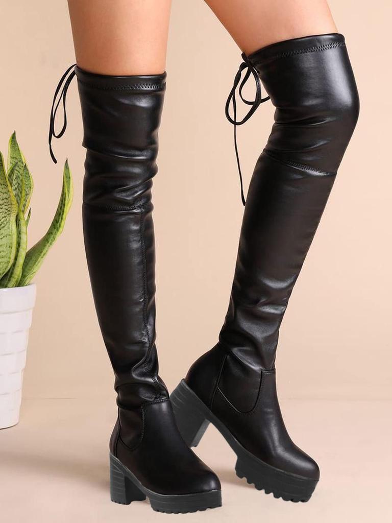 Shoetopia Womens Chunky Heel Short Booties with Non-Slip Sole, Comfortable Trendy Ankle Boots | Soft Cushioned Sole | Casual, Party & Winter Wear