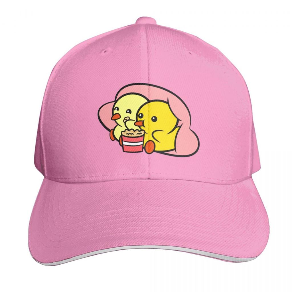 Duckie and Duck Popcorn Baseball Cap Custom Cap tactical cap Luxury Beach Outing Womens Unisexs