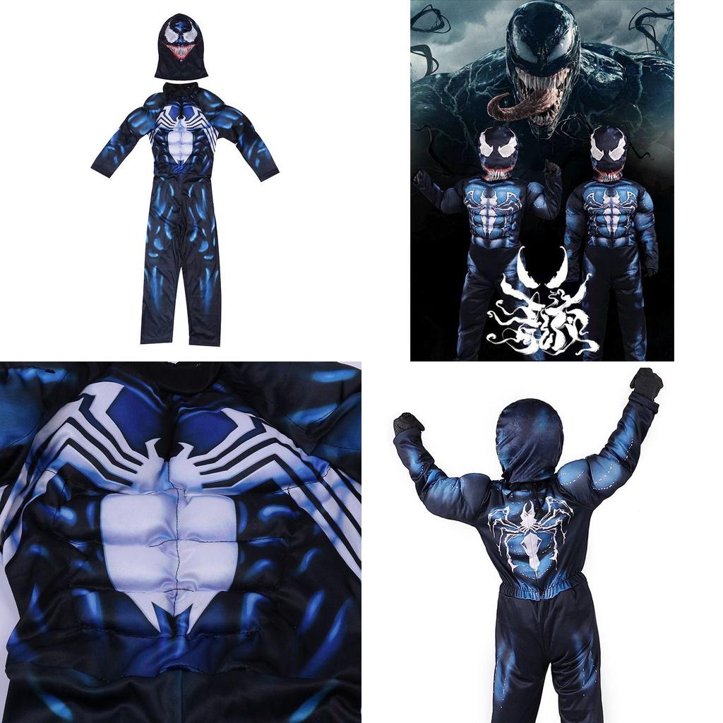 Marvel Venom Symbiosis Muscle Performance Costume For Children With Gloves
