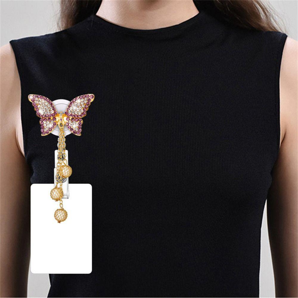 Badge Reel ID Lanyard Name Tag Retractable Badge Reel Badge Card Reels Badge Holder ID Card Clips