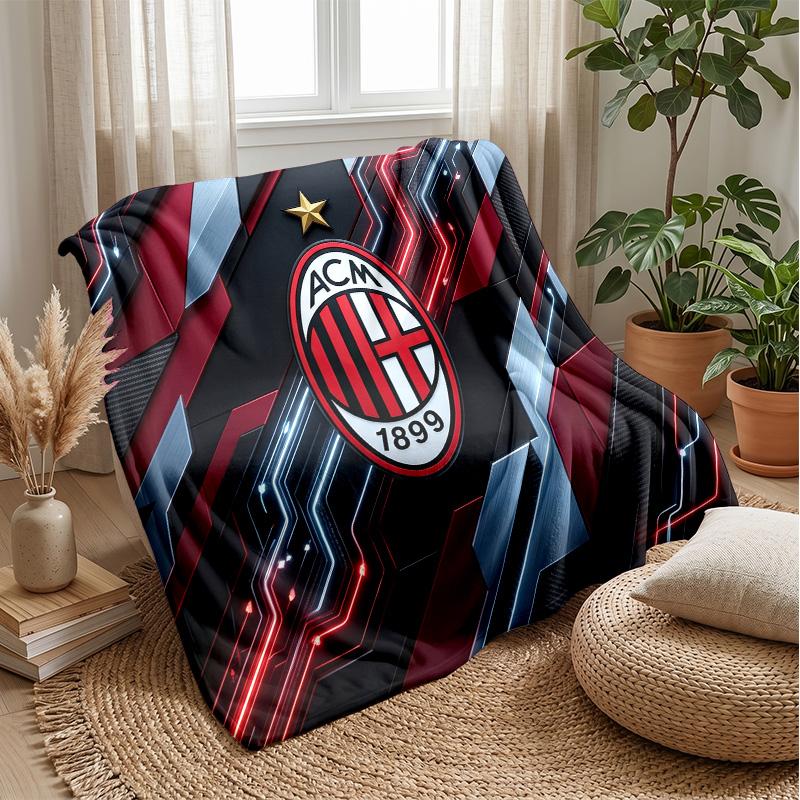 AC Milan Theme blanket Soft Flannel Blanket Plush Throw Blanket Cozy Sofa Bed Blanket for Home Decor