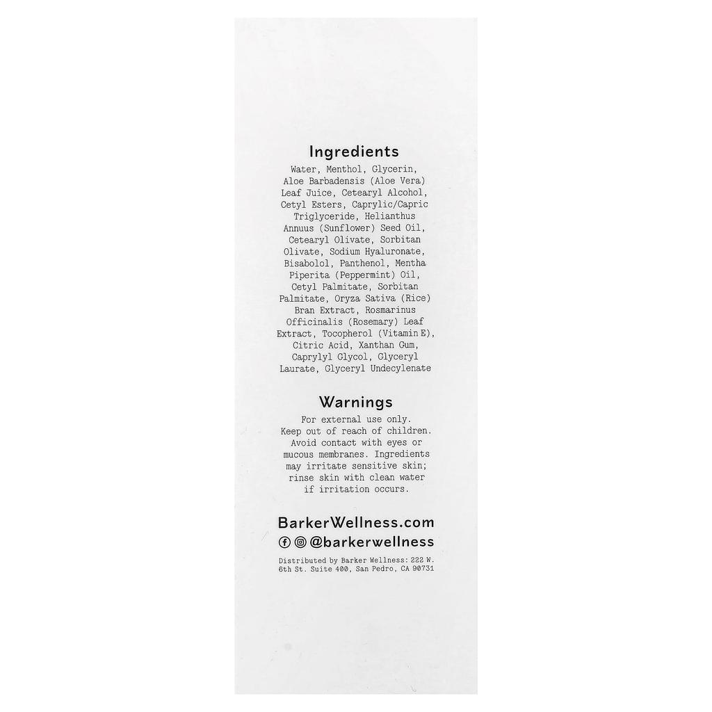 Barker Wellness Co., Muscle Therapy Cream, 100ml (3.3oz)