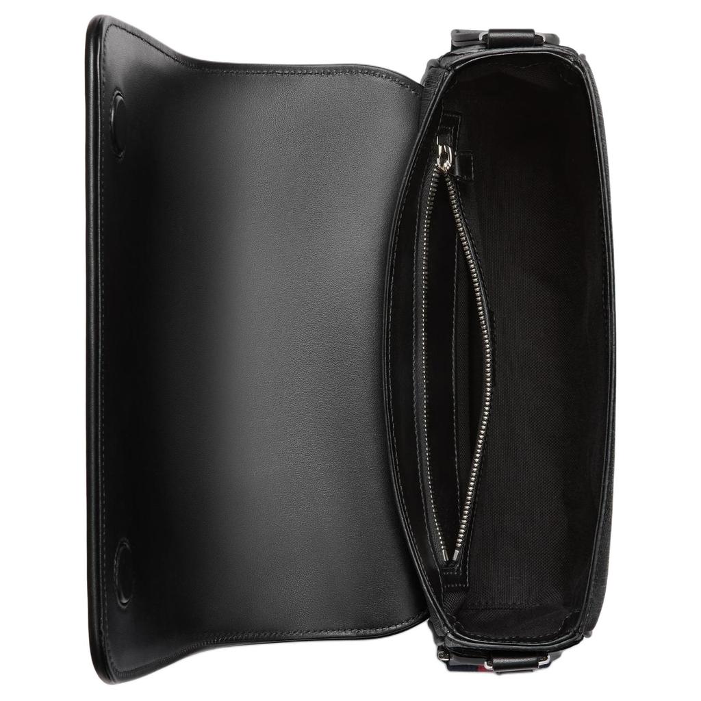 Gucci Adjustable Shoulder Strap Magnetic Flap Closure Canvas And Leather Trimmed Crossbody Bag Men Bags Gray 792124-FADJA-1042