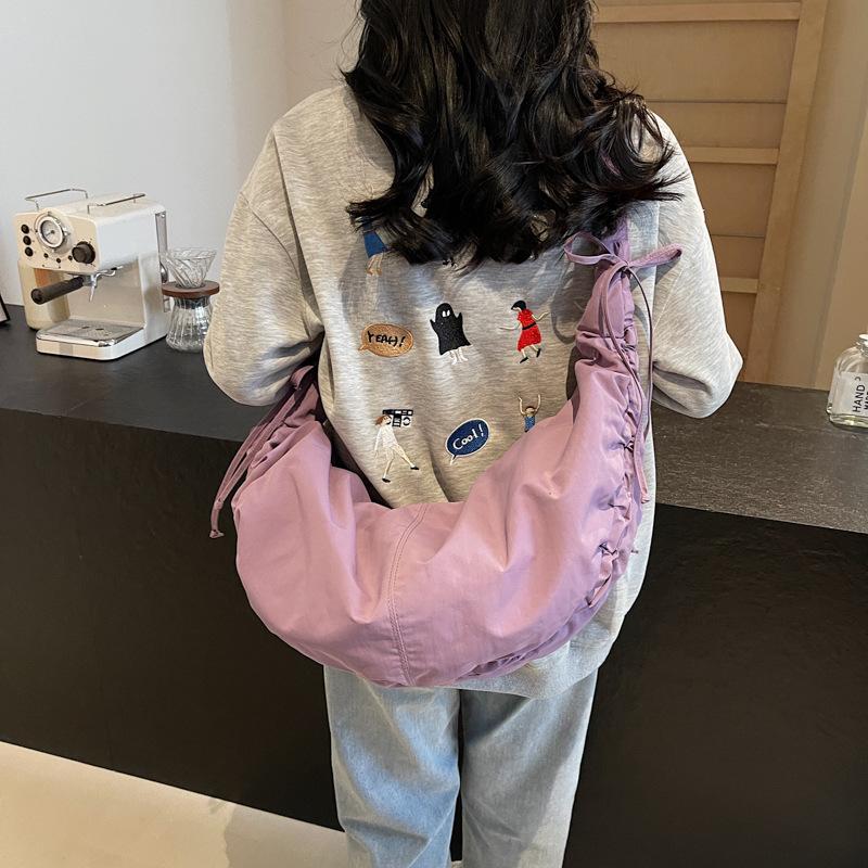 Niche Design Large-Capacity Messenger Bag Commuter Women'S Bag Simple Casual Dumpling Bag Student Large Bag Women'S Korean
