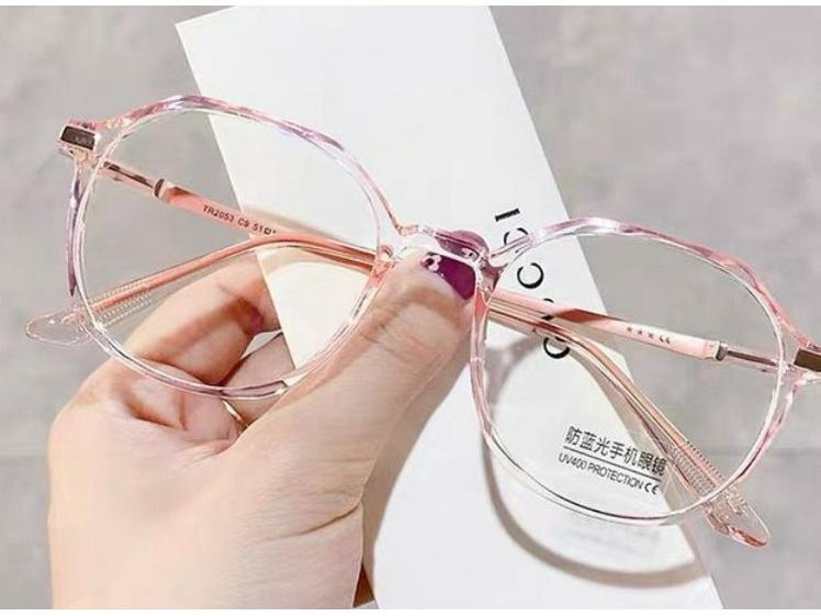 TikTok Polygonal Anti-Blue Light-briller i koreansk stil for nærsynthet