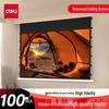 Deli 100-inch 16:9 Electric In-Ceiling Projector Screen