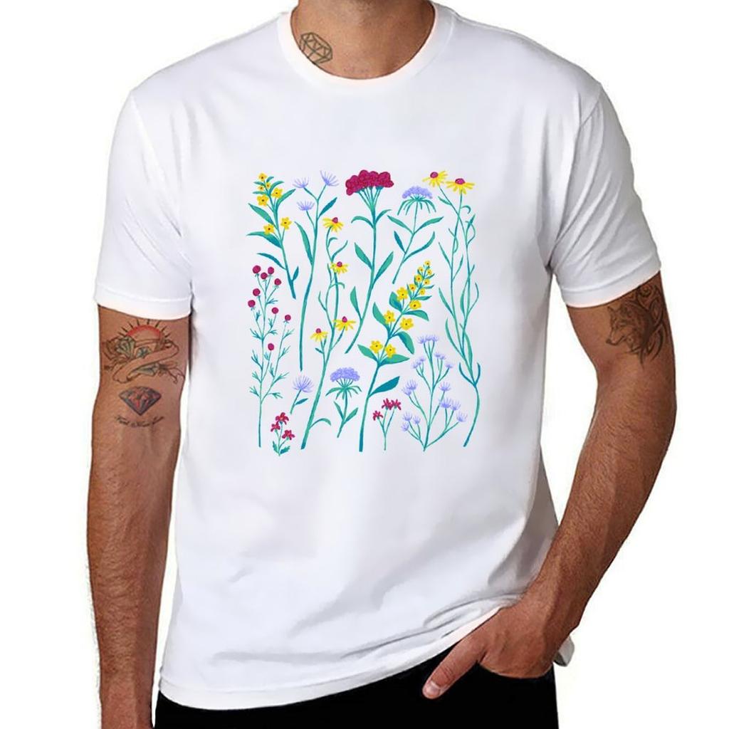 Wildflowers TShirt Large Size Short Sleeve TShirt
